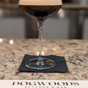 a glass of coffee