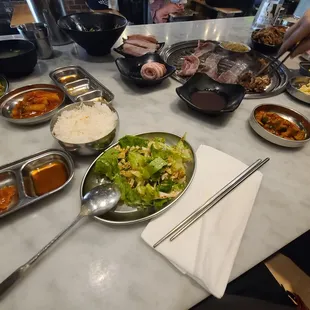 Just a quick shot of the table .