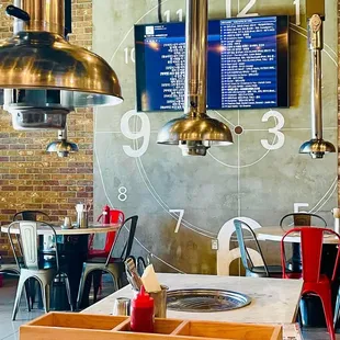 a large clock on the wall