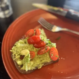 Avocado toast - half is missing because I was just that hungry!!