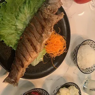 Fried Branzino