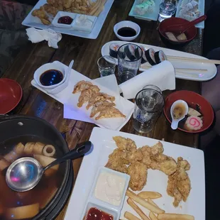 a variety of food on a table