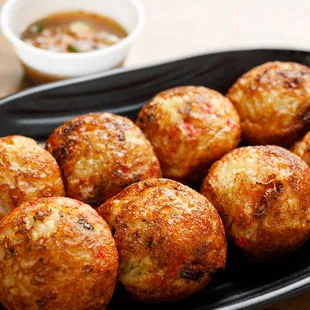 a close up of a plate of food
