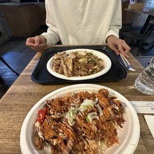 Fried Chicken Bowl and Tonkotsu RAMEN RICE