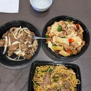 Cumin lamb, kebab noodle and boneless small chicken plate