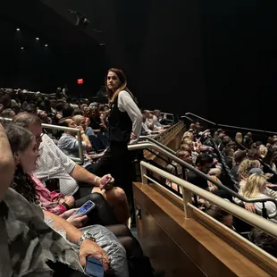 Dolby guard monitoring the railing