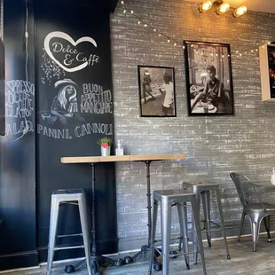 tables and chairs in a restaurant