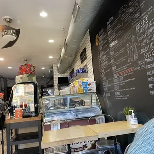 the interior of a coffee shop