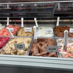 A few of the gelato flavors