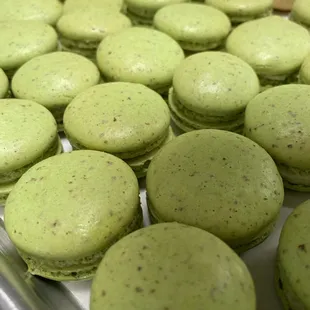 Margarita Lime Macarons in the making