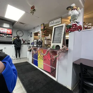 the interior of a coffee shop