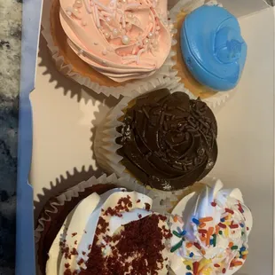 Variety of cupcakes