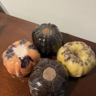 Chocolate Whiskey, Chocolate Cappuccino, Very Berry Blast, Rum Cake with Nuts