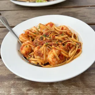 Spice shrimp pasta - very spicy but so good