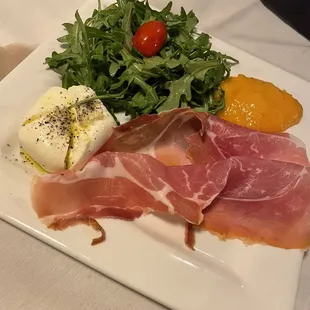 Prosciutto and burrata