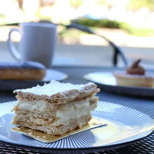 a piece of cake on a plate