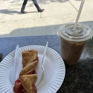 raspberry twist and iced coffee