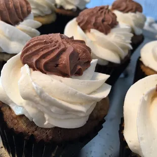 chocolate frosting on top