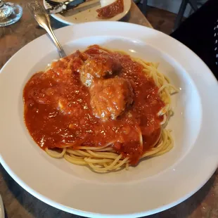 Spaghetti with meatballs