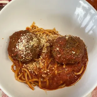 Meatballs and spaghetti