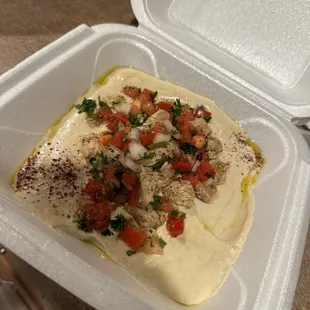Hummus Plate with Chicken