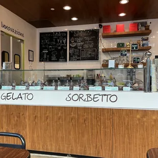 the counter of a coffee shop