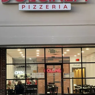 the front of the restaurant