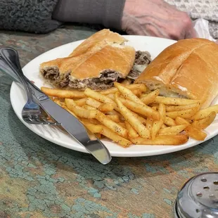 Philly Steak and fries.