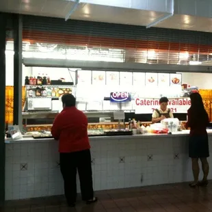 two people at the counter