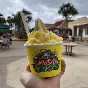 Dole whip cup w/ topping ($7.95)