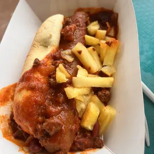 Pineapple Chili Dog