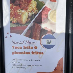 Special menu 5/23/2023