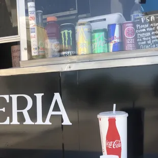 Horchata (3.50) at ordering window