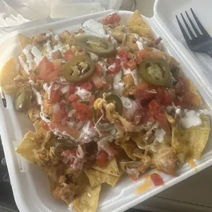 Nachos with chicken