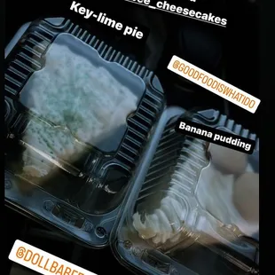 two trays of cheesecakes