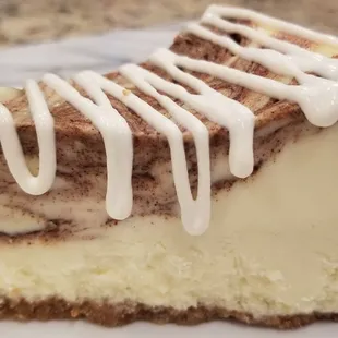 Cinnamon Roll Cheesecake ($7.50) - a bit on the sweeter side. 4/10/2021