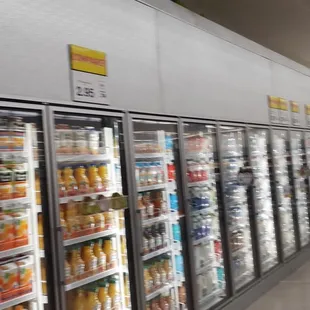 a refrigerated section of a grocery store