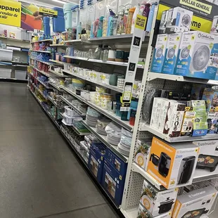 shelves of appliances and appliances
