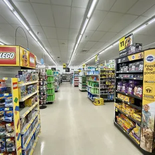 the aisles of a grocery store