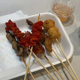Pork Skin 4 Piece Skewer