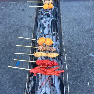 Chicken Skin 4 Piece Skewer