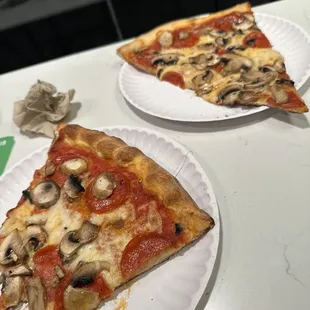 Pepperoni and Mushroom Slice