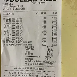 Dollar tree where ... 'Everything's a dollar' EXCEPT for somethings! So watch what you buy!