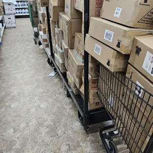 This is just one of the demonstrations of how much stock is in the boxes and this was bath and beauty.