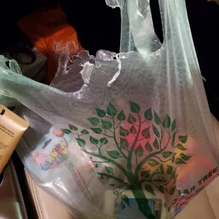 I guess dollar tree is out there recycling their bags from the dumpsters. Wtf is this shit.