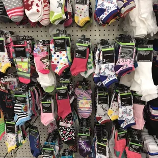 a display of socks for sale