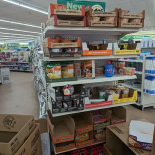 Noodles with a lot of boxes