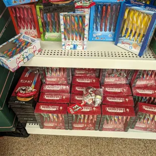 Candy canes, featuring Jello, Twinkies, and more