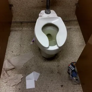 Blatant indication of no cleaning whatsoever.