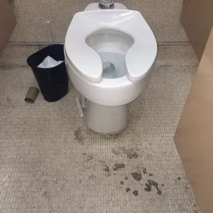 Cleaning does NOT happen here. At all!  See photo from last week. No one so much as sweeps. Same filth from last week.